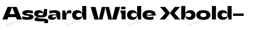 Asgard Wide Xbold字体转换